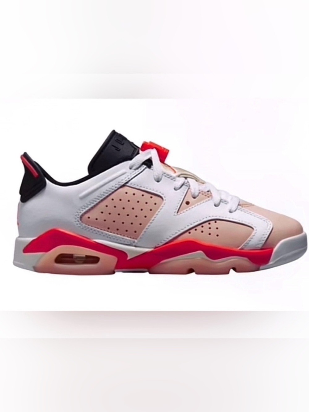 Nike Air Jordan retro 6 infrared white and pink low unisex sneakers size 6.5